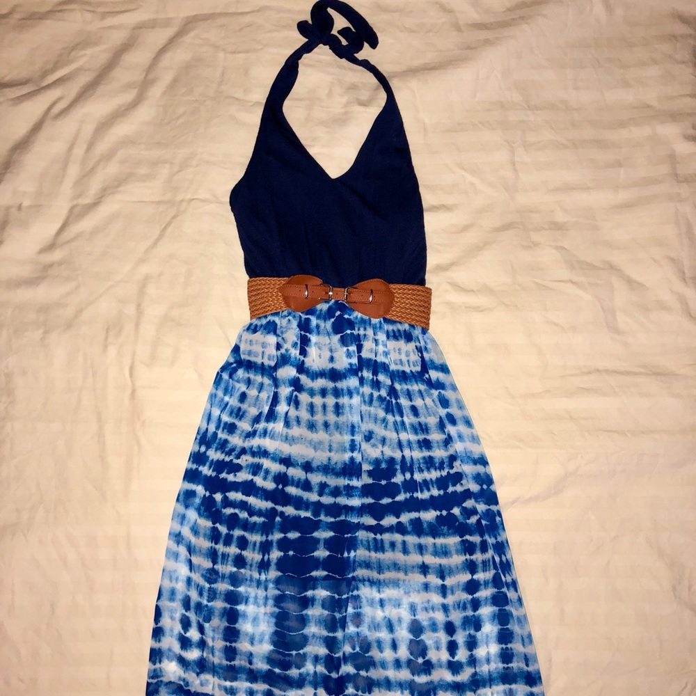 Lily Rose Blue Maxi Dress Size Medium